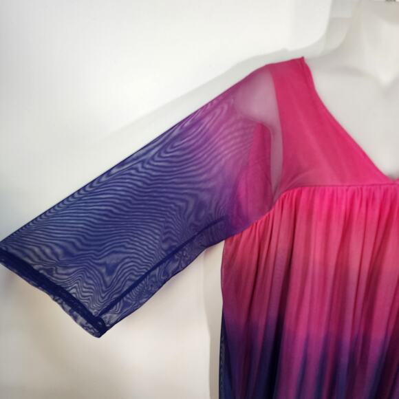 Attitudes by Renee Como Jersey & Mesh Ombre Swing Top Size Medium Evening Lilly - Picture 7 of 11